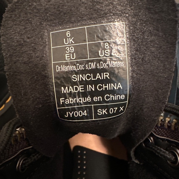 Dr. Martens Sinclair Leather Platform Boots Unisex size 8 - Picture 9 of 9